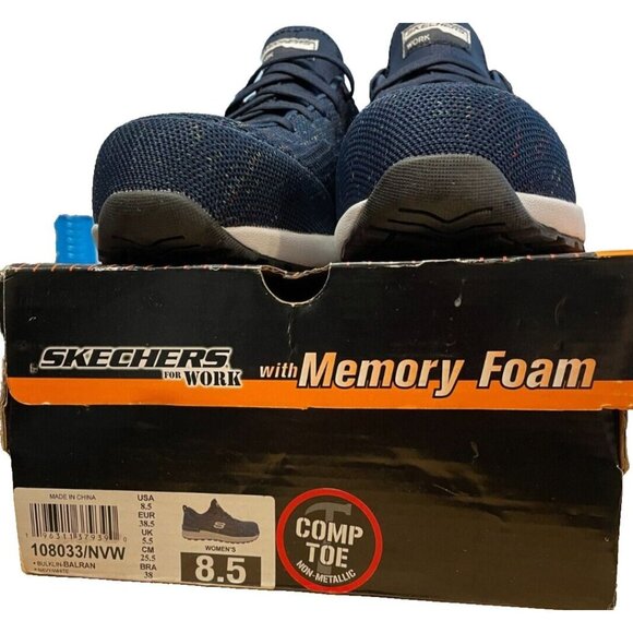 Skechers Unisex Work  Composite Toe Shoes Womens 8.5 Memory Foam New in Box - Picture 2 of 11